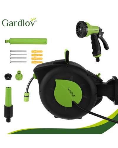 Наматыватель для садового шланга, автоматическая + 30 m шланга 27506 GARDLOV