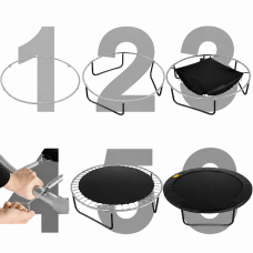 Батут, садовый батут, для детей BLACK Fiberglas black 10 FT - 305 см