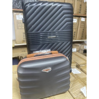 Дорожные чемоданы, набор чемоданов, полипропилен, резиновые колеса Vinci PP 290  L (черная), BS 402 (темно-серая)