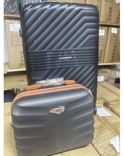 Дорожные чемоданы, набор чемоданов, полипропилен, резиновые колеса Vinci PP 290  L (черная), BS 402 (темно-серая)