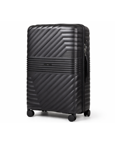Дорожные чемоданы, набор чемоданов, полипропилен, резиновые колеса Vinci PP 290  L (черная), BS 402 (темно-серая)