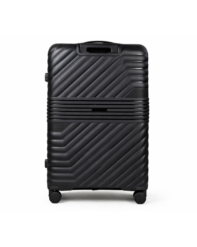 Дорожные чемоданы, набор чемоданов, полипропилен, резиновые колеса Vinci PP 290  L (черная), BS 402 (темно-серая)