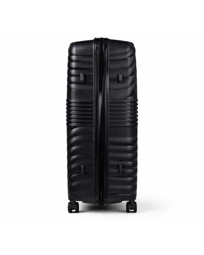 Дорожный чемодан, полипропилен, резиновые колеса, замок TSA VINCI PP290 L – ( черный ) (с незначительным повреждением)