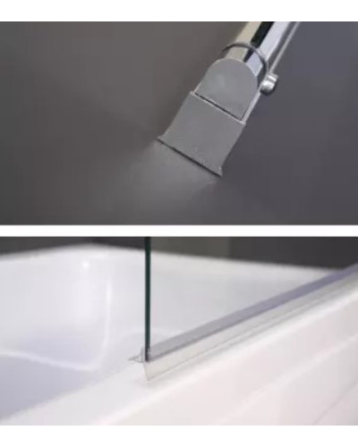 Скляна шторка для ванни AVKO Glass RDY21 70х140см Chrome