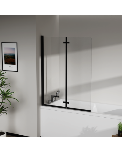 Скляна шторка для ванни AVKO Glass RDW02-J2 100x140 Black