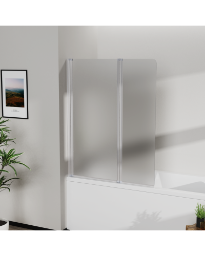 Скляна шторка для ванни AVKO Glass RDY19 60+40x140 Silver матова