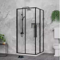 Скляна душова кабіна AVKO Glass RDR42,190х90х90 Black