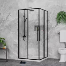 Скляна душова кабіна AVKO Glass RDR42,190х90х90 Black