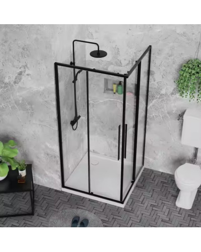 Скляна душова кабіна AVKO Glass RDR42,190х90х90 Black