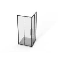 Скляна душова кабіна AVKO Glass RDR42,190х90х90 Black