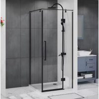 Скляна душова кабіна AVKO Glass  S237R, 90х90х190 Black