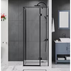 Скляна душова кабіна AVKO Glass  S237R, 90х90х190 Black