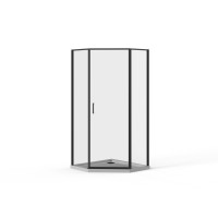 Скляна душова кабіна AVKO Glass RDD21C 90x90x190 Black
