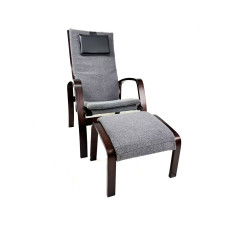 Крісло для відпочинку з підніжкою Avko ARC011 Walnut Grey