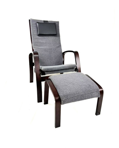 Крісло для відпочинку з підніжкою Avko ARC011 Walnut Grey