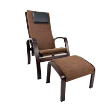 Крісло для відпочинку з підніжкою Avko ARC012 Walnut Latte