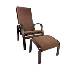 Крісло для відпочинку з підніжкою Avko ARC012 Walnut Latte