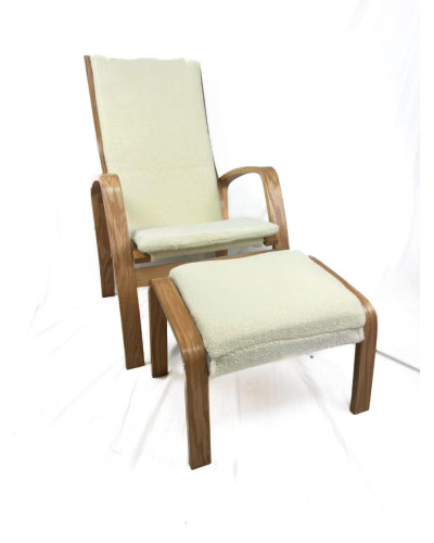 Крісло для відпочинку з підніжкою Avko ARC013 Natural Beige