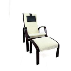 Крісло для відпочинку з підніжкою Avko ARC013 Walnut Beige