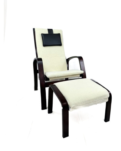 Крісло для відпочинку з підніжкою Avko ARC013 Walnut Beige
