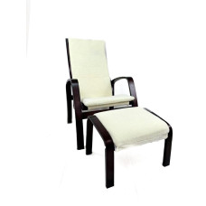 Крісло для відпочинку з підніжкою Avko ARC013 Walnut Beige