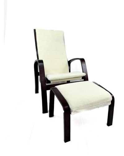 Крісло для відпочинку з підніжкою Avko ARC013 Walnut Beige