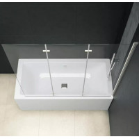 Скляна шторка для ванни AVKO Glass RDW02-J3 120х140 Silver