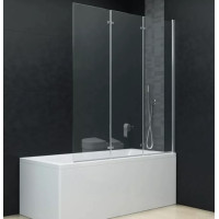 Скляна шторка для ванни AVKO Glass RDW02-J3 120х140 Silver