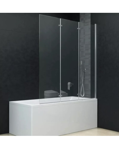 Скляна шторка для ванни AVKO Glass RDW02-J3 120х140 Silver