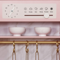 Дитяча кухня дерев'яна AVKО Равенна Pink Вода звукові та світлові ефекти + аксесуари