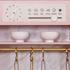 Дитяча кухня дерев'яна AVKО Равенна Pink Вода звукові та світлові ефекти + аксесуари