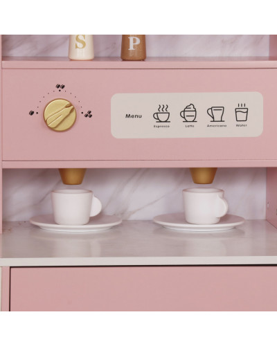 Дитяча кухня дерев'яна AVKО Равенна Pink Вода звукові та світлові ефекти + аксесуари