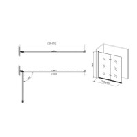 Скляна шторка для ванни AVKO Glass RDW02-J2 80x140 Satin Silver