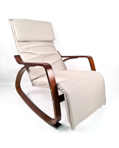 Крісло гойдалка Avko ARC003 Walnut Beige