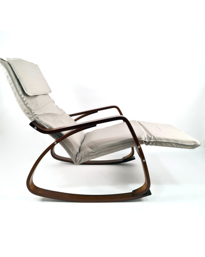 Крісло гойдалка Avko ARC003 Walnut Beige