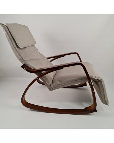 Крісло гойдалка Avko ARC003 Walnut Beige