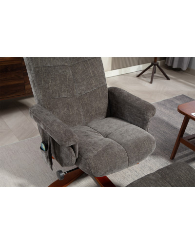 Крісло для відпочинку Avko Style ARMH 030 Dark Grey з масажем та підігрівом
