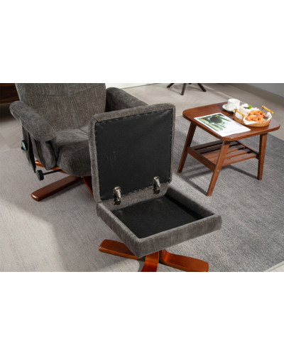 Крісло для відпочинку Avko Style ARMH 030 Dark Grey з масажем та підігрівом