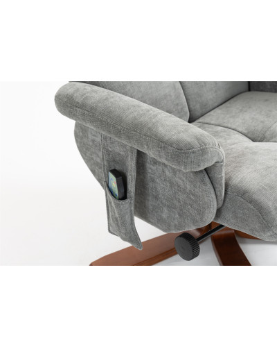 Крісло для відпочинку Avko Style ARMH 040 Grey з масажем та підігрівом