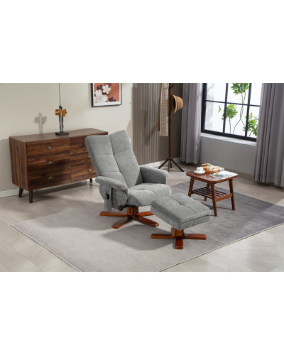 Крісло для відпочинку Avko Style ARMH 040 Grey з масажем та підігрівом
