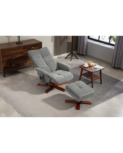 Крісло для відпочинку Avko Style ARMH 040 Grey з масажем та підігрівом