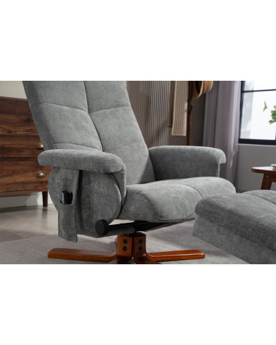 Крісло для відпочинку Avko Style ARMH 040 Grey з масажем та підігрівом