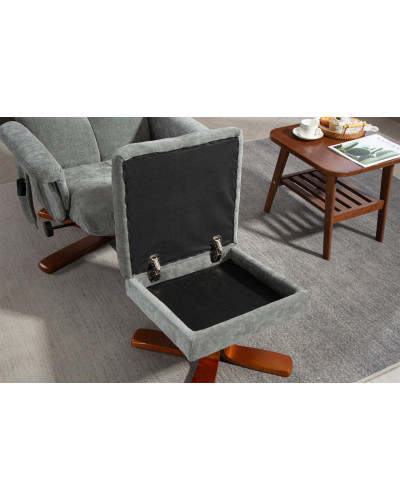 Крісло для відпочинку Avko Style ARMH 040 Grey з масажем та підігрівом