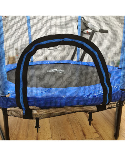 Батут FitToSky 152см Black з сіткою синій