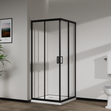 Скляна душова кабіна AVKO Glass RDR06 190х90х90 Black