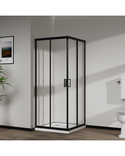 Скляна душова кабіна AVKO Glass RDR06 190х90х90 Black