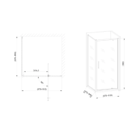 Скляна душова кабіна AVKO Glass RDJ06 90x90x190 Black