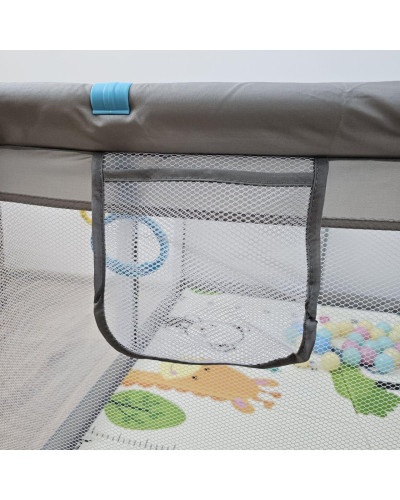 Дитячий розкладний манеж Avko 120х120см Grey + кульки та килимок