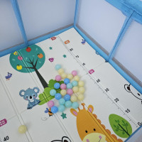 Дитячий розкладний манеж Avko 120х120см Blue + кульки та килимок
