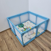 Дитячий розкладний манеж Avko 120х180см Blue + кульки та килимок